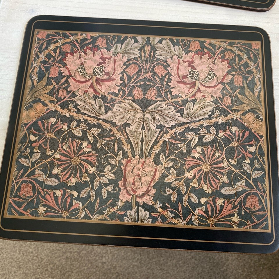 William Morris Pimpernel Honeysuckle Placemat Small Rectangle x 6 7.5 x