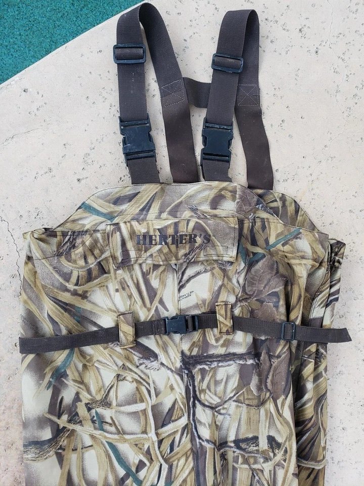 Herter's Camo Full Chest Waders Men's 13 Steel Shank Insulated Hunting Boots - Image 3 of 4