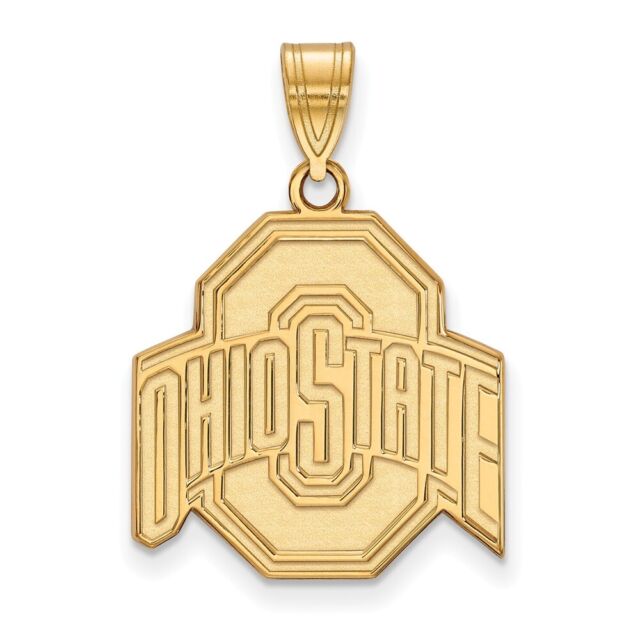 14k Gold Plated Silver Ohio State Large Pendant