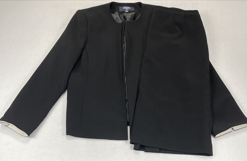 Jones Wear Black Open Front Lined Skirt Suit Women’s 10