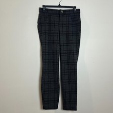 Simply Vera Vera Wang Gray Skinny Pants  Sz S Velvet Windowpane Business Casual