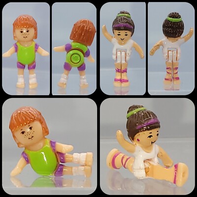 Polly Pocket REPLACEMENT Figures Pop-Up Clubhouse Summer + Alexia Bluebird 1995