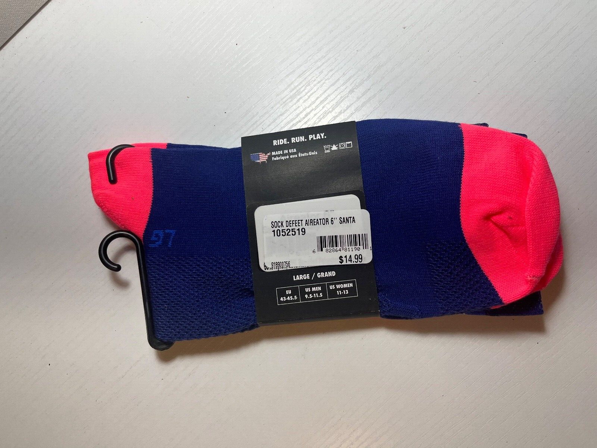 Chaussettes De Cyclisme DeFeet Aireator 6 Santa Fe, Femme, Marine/rose, Taille L