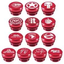 Red Car Cigarette Lighter Cover Billet Aluminum Dustproof Plug Fits 12V Vehicles