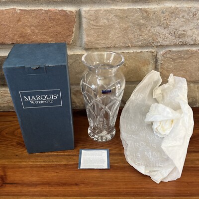 New Marquis Waterford Glenbrook 10  Vase Lead Crystal With Box 116951 06/05/03