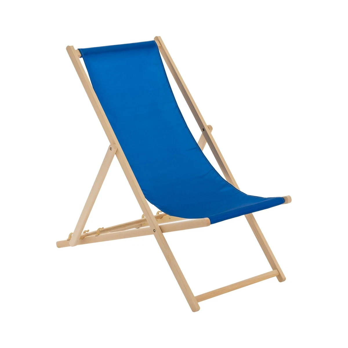 Wooden Deck Chair Folding Garden Beach Seaside Patio Deckchair