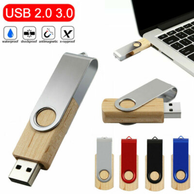 USB Stick 3.0/2.0 Flash Drive 64GB 32GB 16GB 8GB Wooden Memory Stick Pen Drive