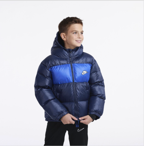 Nike Sportswear Loose Padded Hooded Coat Jacket Blue Therma-FIT Big Kids - Picture 10 of 14