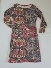Ladies Dress Boohoo Size 8 Long Sleeve Multicoloured 8625