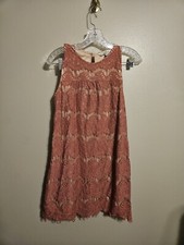 SPEECHLESS Mauve Blush Pink LACE Sleeveless Lined SHIFT DRESS M