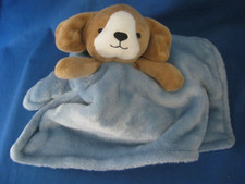 Carters Puppy Dog Blue Security Blanket Soft Plush Lovey Toy 67782