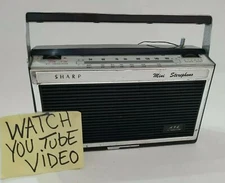 SHARP FXG-700 Portable AM FM Radio Working Sterephono Record Player Not Working