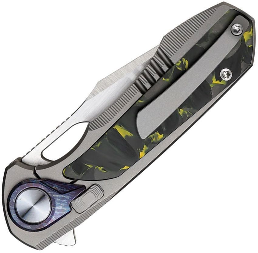 REMETTE Saker Falcon Folding Knife 3" Satin S45VN Steel Blade Titanium/CF Handle