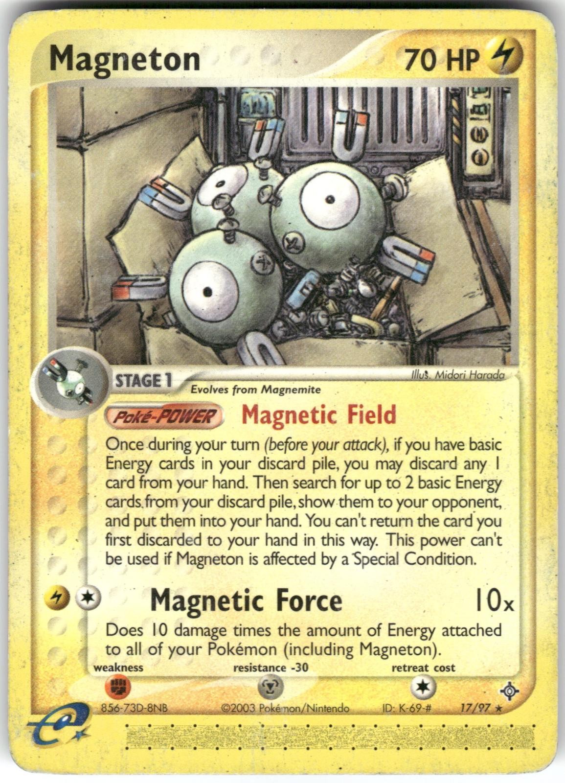 Magneton 17/97 Rare Dragon Pokemon Heavily Played