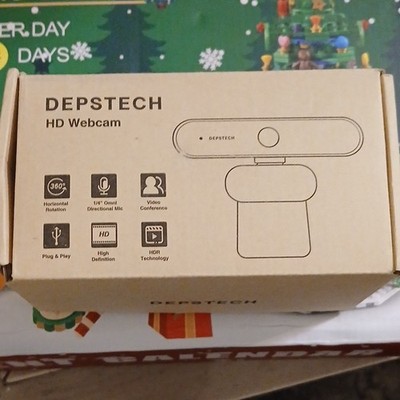 DEPSTECH 1080P FHD Webcam D04 USB 2.0 30fps Clip-On Built-in Mic P&P