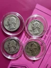Lot Of 4 Pre-1964 Washington Quarter 90% Silver Mixed Dates