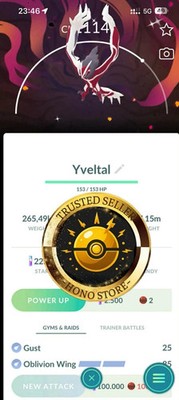 Pokémon G0 - Shiny Yvelta  BG Ruby Go Tour Kalos  --- PTC