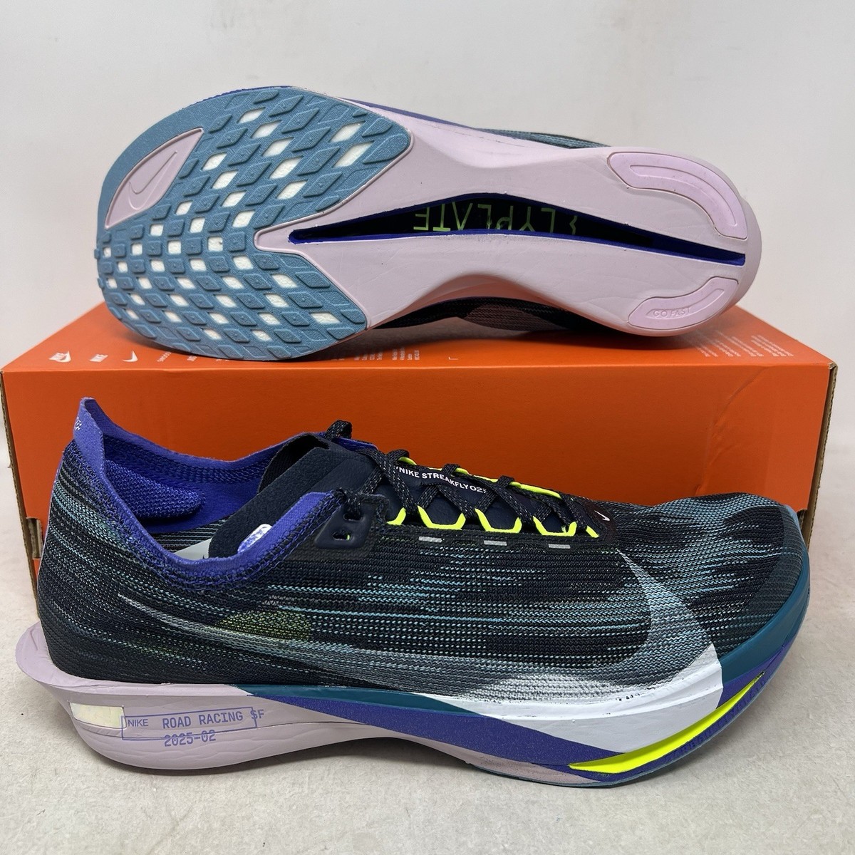 引退品 Nike ZoomX Streakfly 2 Obsidian Persian Violet Men's 11 No Lid