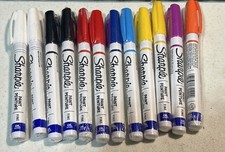 Lot Of 12 Sharpie Water-Based Paint Markers Fine Tip Assorted Colors NEW