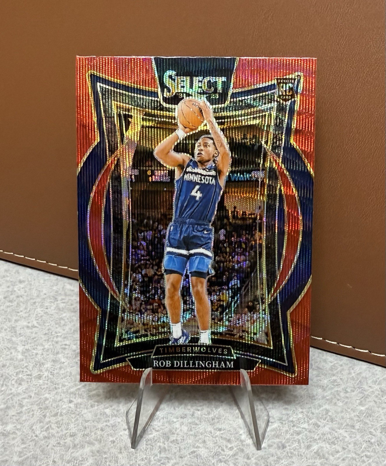 Rob Dillingham 2024-25 Panini Select - Red Wave Prizm SP Rookie RC #84