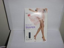 Hanes Body Shaper Pantyhose - Sheer Leg - Sheer Toe - Size Q - Black
