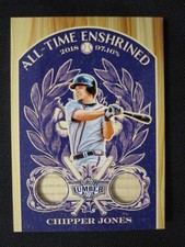 Chipper Jones 2025 Leaf Lumber All-Time Enshrined Purple Game Used /5 Braves HOF