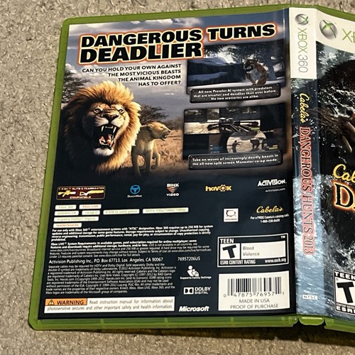 Cabela's Dangerous Hunts 2013 Microsoft Xbox 360 komplett CIB mit Handbucheinsatz - Bild 3 von 6