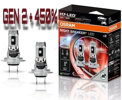 2St. OSRAM H7 LED Speed NextGen.2 NIGHT BREAKER up to 450 PROZENT StVZO-Konform