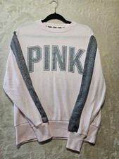 PINK Victoria's Secret Pink Glitter Logo Crewneck Sweatshirt XS Shirt