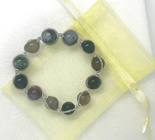 Indian Agate Stretch Bracelet, Natural Stone ...