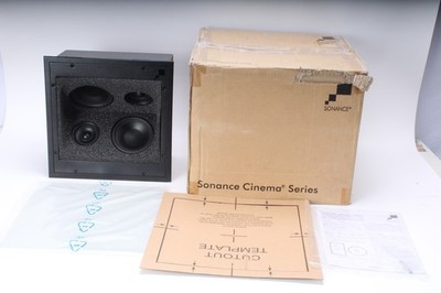 Sonance SUR.5S Cinema Series In-Ceiling Speaker With Grill, Template, and Box