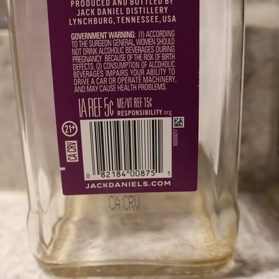 Jack Daniels 3 Tennessee BLACKBERRY Whiskey 1 Liter Bottles + Caps