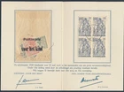 XE63242 Netherlands 1949 block of 4 child welfare FDC used