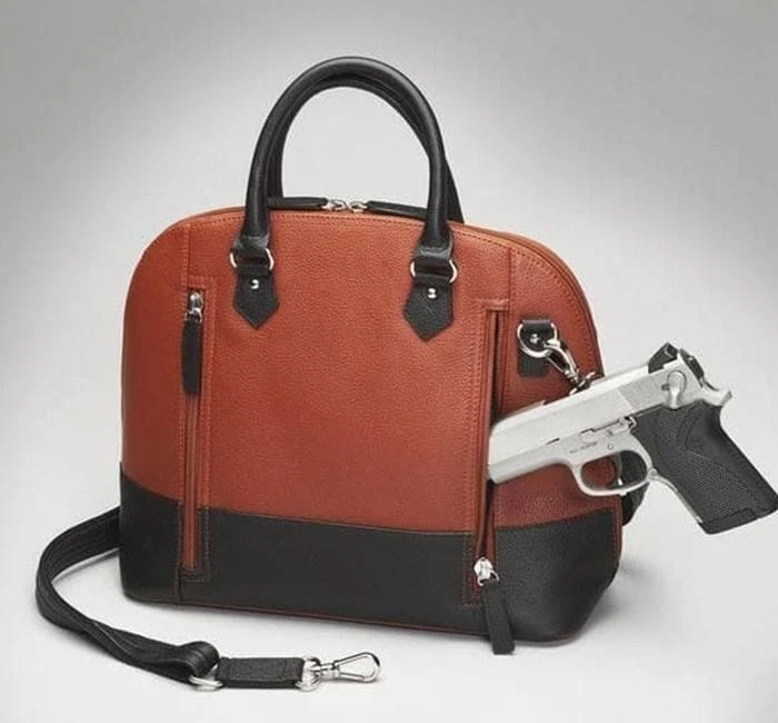 Cinnamon & Black Bowler Conceal Carry Purse GTM-97 - Image 2 of 4