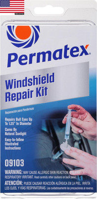09103 Automotive Windshield Repair Kit for Chipped and Cracked Windshields. Perm
