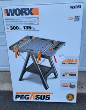 WORX PEGASUS 2-in-1 FOLDING WORK TABLE & SAWHORSE PORTABLE WORK BENCH ModelWX051
