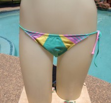 New  Fox  Side Tie Bikini Bathing Suit Bottoms Sz S