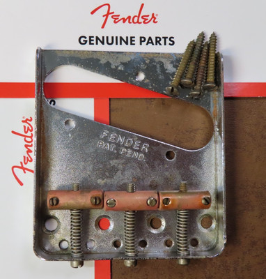 AGED Fender USA PAT PENDING Telecaster BRIDGE vintage 3 saddle RELIC 52 Tele