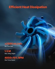 For CPU Liquid Cooler, AIO CPU Water Cooler - 120mm PWN Fans, Pump, 1.8'' Disp