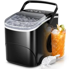 Ice Makers Countertop,26Lbs/24H,9 Cubes in 6 Mins,Portable Ice Maker Machine