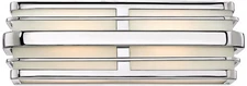 Hinkley Winton 15 1/2" Wide Deco Chrome Vanity Bath Wall Light