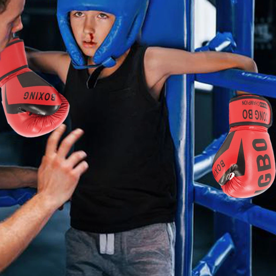 Kinder Kinder Boxen Sparring Trainingshandschuhe MMA Kickboxen Schlaghandschuhe - Bild 3 von 4
