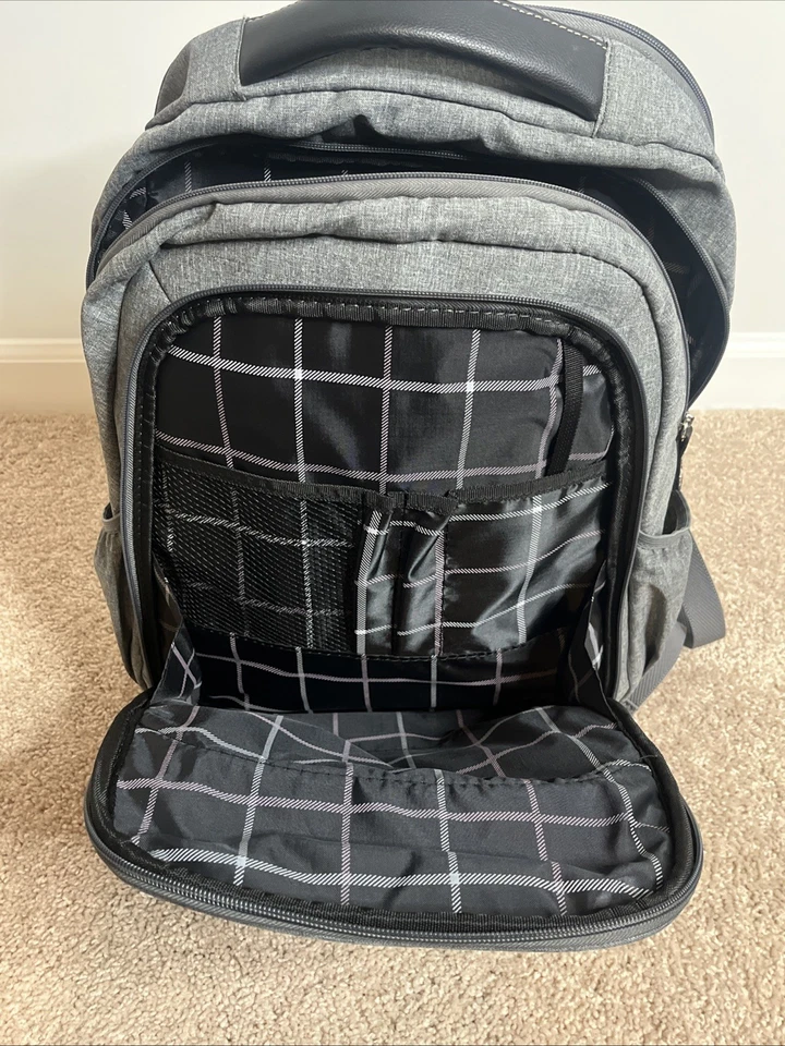 Mochila para portátil London Fog estilo Chatham gris unisex adulto Foto 4 de 4