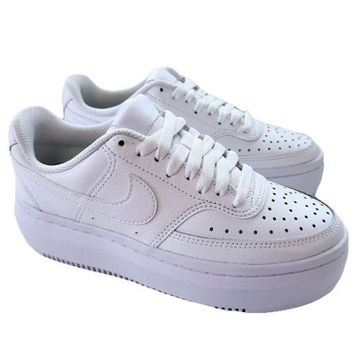 Nike Court Vision Alta Damen Leder Sneaker Weiß Gr. UK 3 NEU