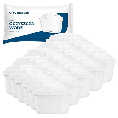Wasserfilter 30x Wessper Aquamax kompatibel mit Brita Dafi Aquaphor Wessper