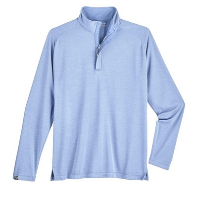 Storm Creek Men's XXL Quarter Zip Pullover Bamboo Shirt | Peri Blue
