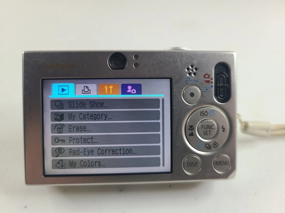 Cámara digital Canon PowerShot Digital ELPH SD1000 7,1 MP plateada probada funcionando Foto 4 de 4