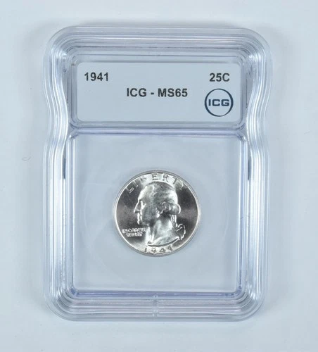 1941 Washington Quarter MS65 ICG