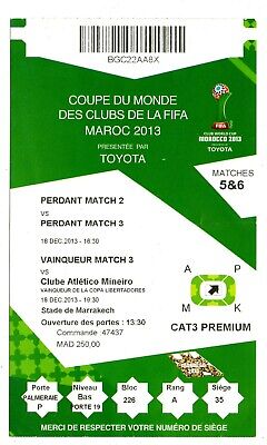 Ticket Club Wc 13 5 6 Al Ahly Kairo Monterrey Casablanca Atletico Mineiro Ebay