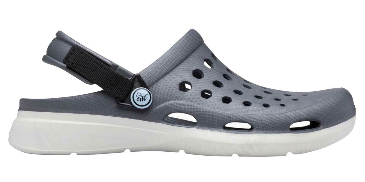 Joybees Modern Clog Sandal with Adjustable Strap - Charcoal/Light